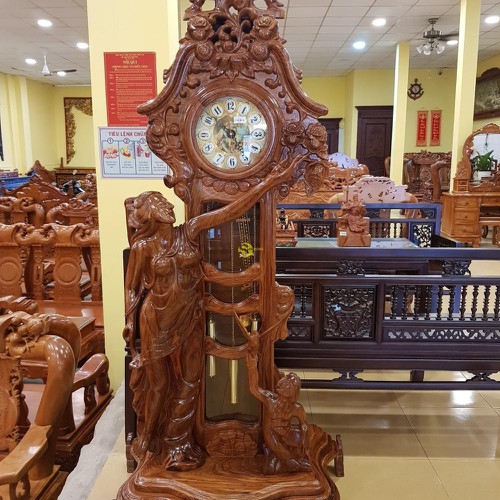 Đồng Hồ Đứng Gỗ Hương Thiên Thần Nhỏ Nguyên Khối